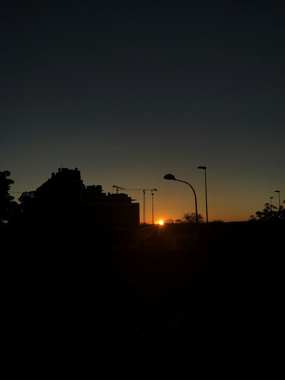 lamppost during golden hour