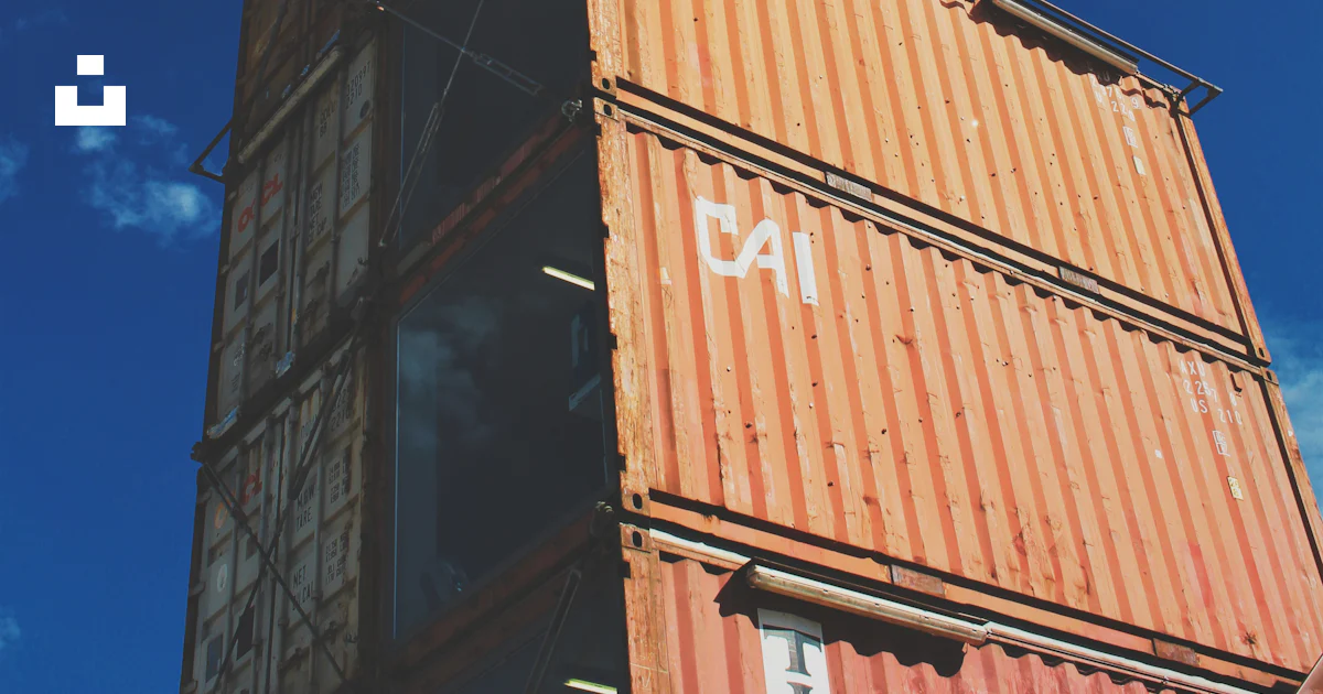 Container Van Column Low angle view of assorted-color container vans photo – Free Fritag ...