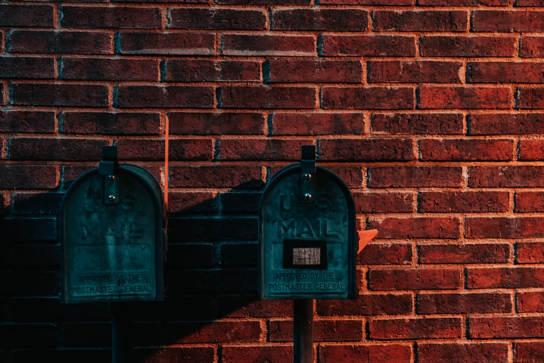 blue and black mailbox