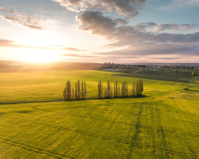 Aerial rural land