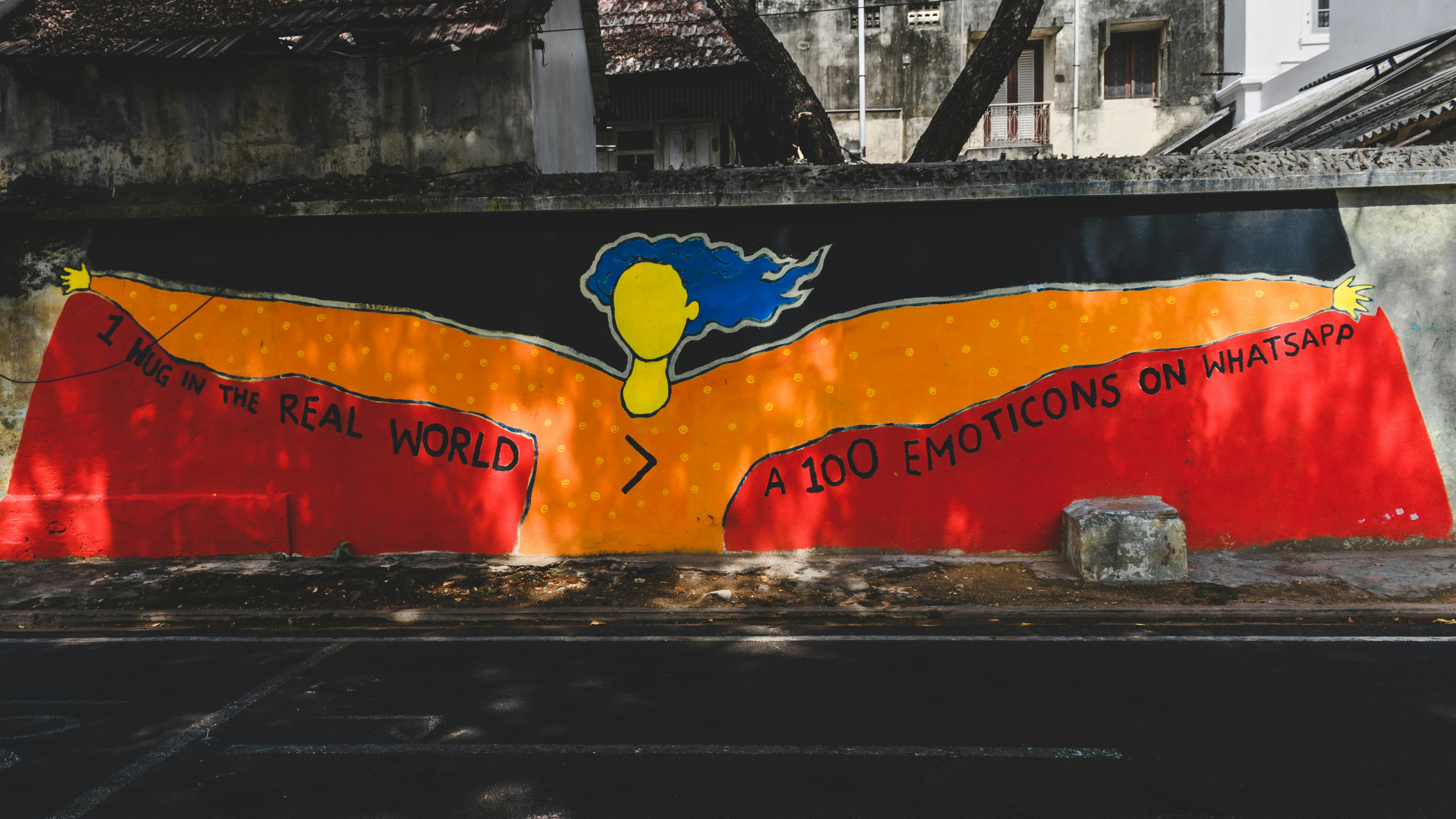 Orange Red And Black Wall Art Photo Free Painting Image On Unsplash