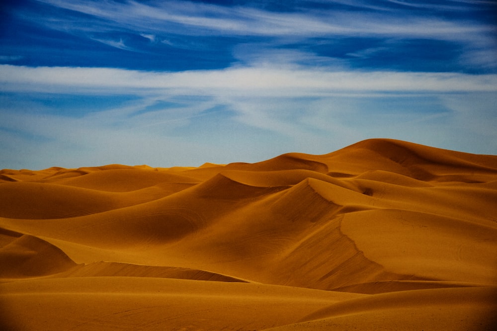 aerial photography of sand dunes