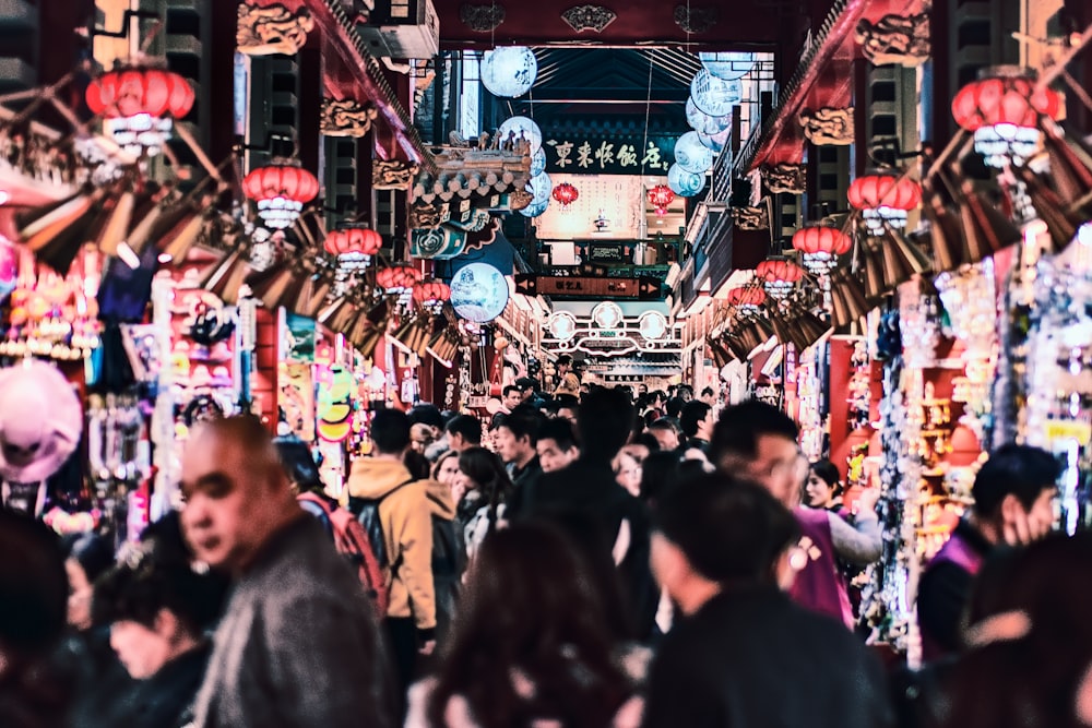 people in street during nighttime