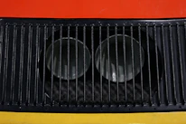 Close-up of a clean ventilation grille shining after thorough cleaning.