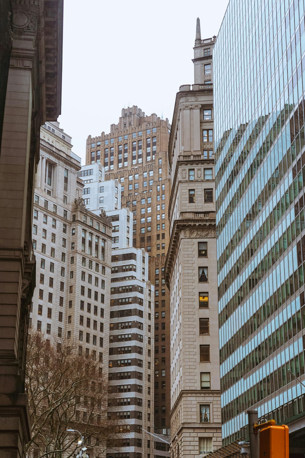 low-angle photo of buildings