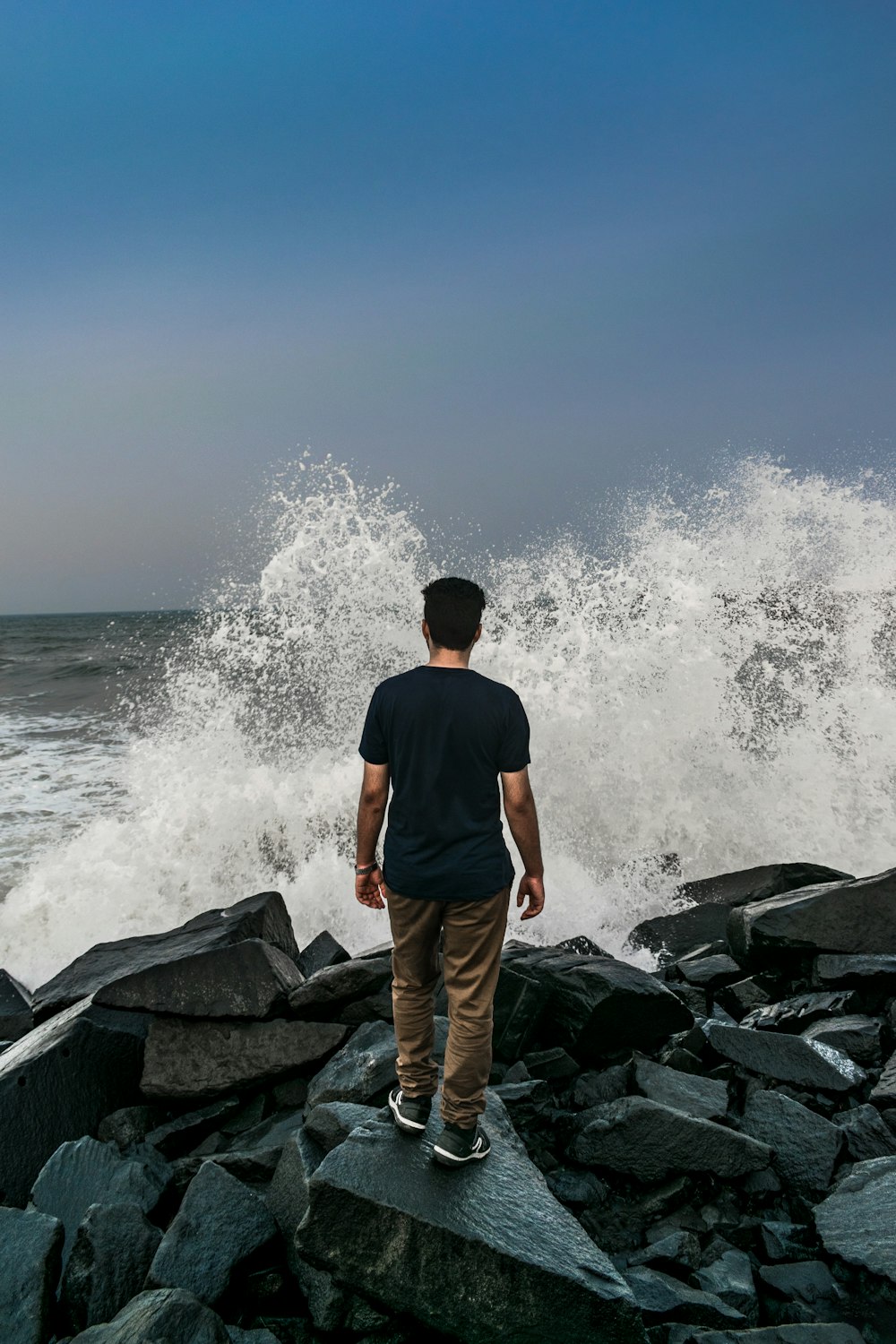 person on seashore