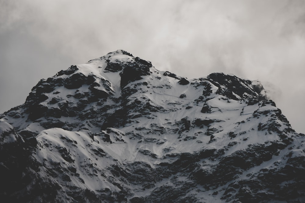 mountain covered with snow