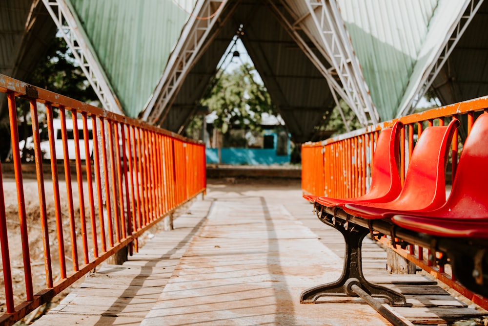 red chairs