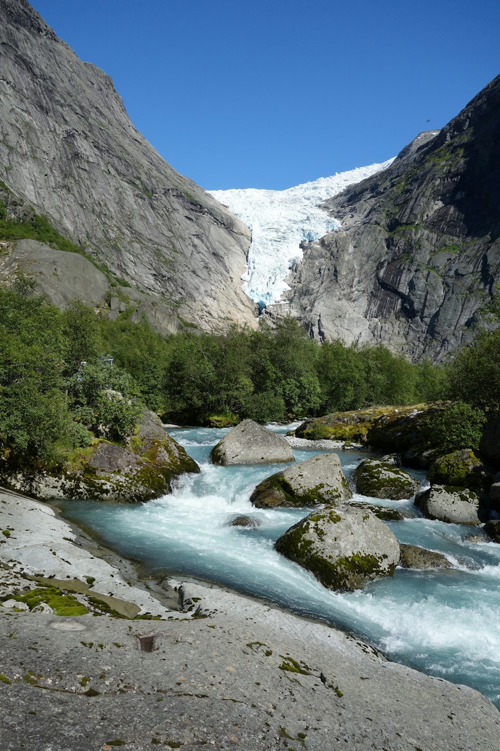 river near cliff