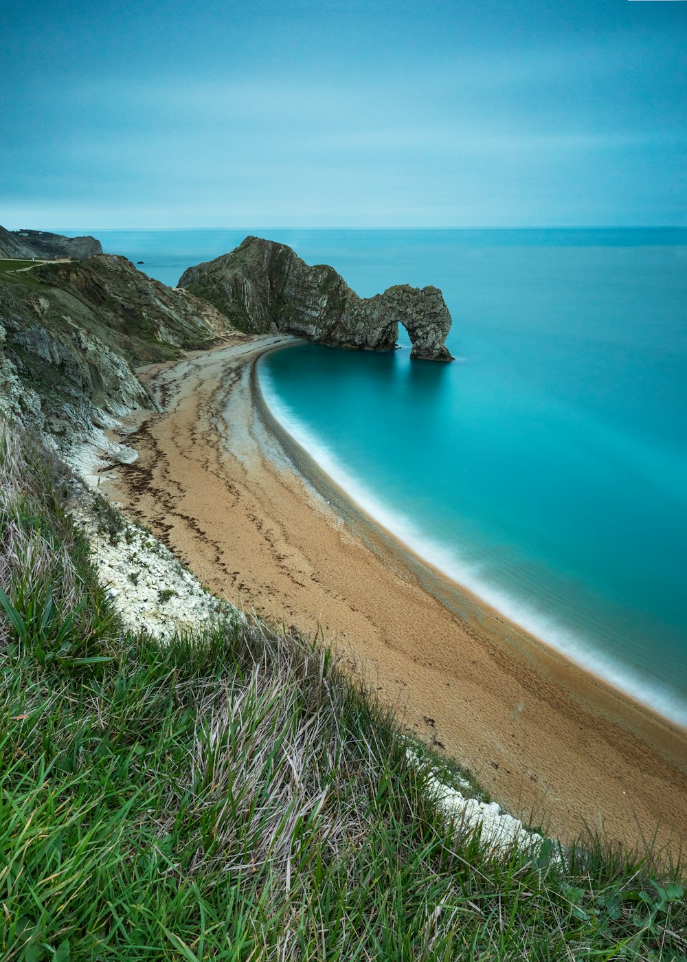 aerial view of seashore