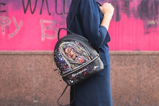 person wearing backpack