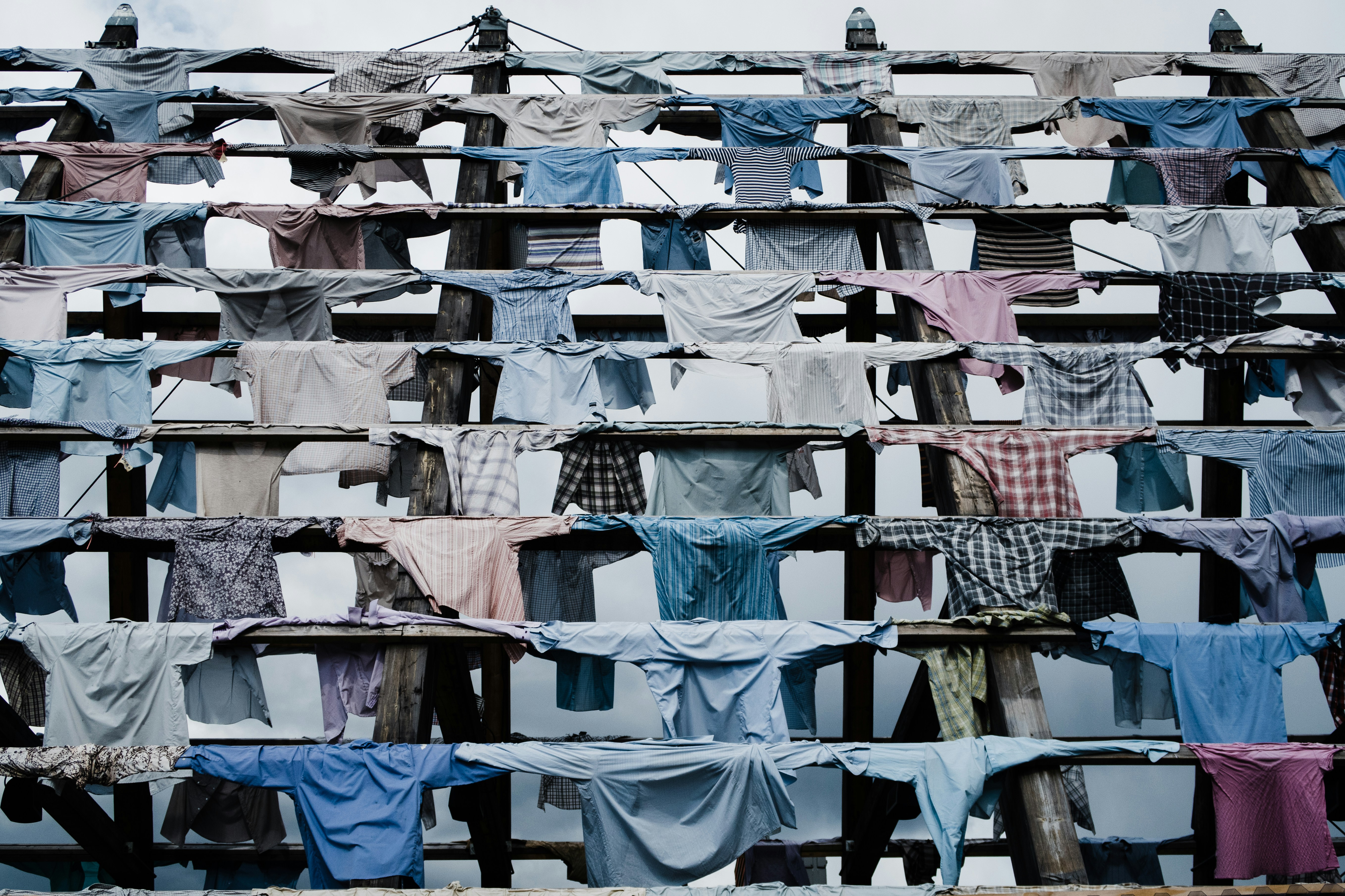 assorted-color hanging clothes lot