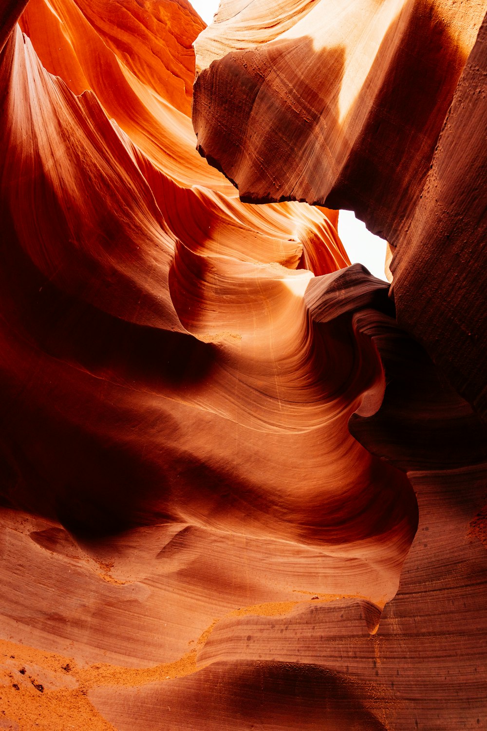 orange rock crevices