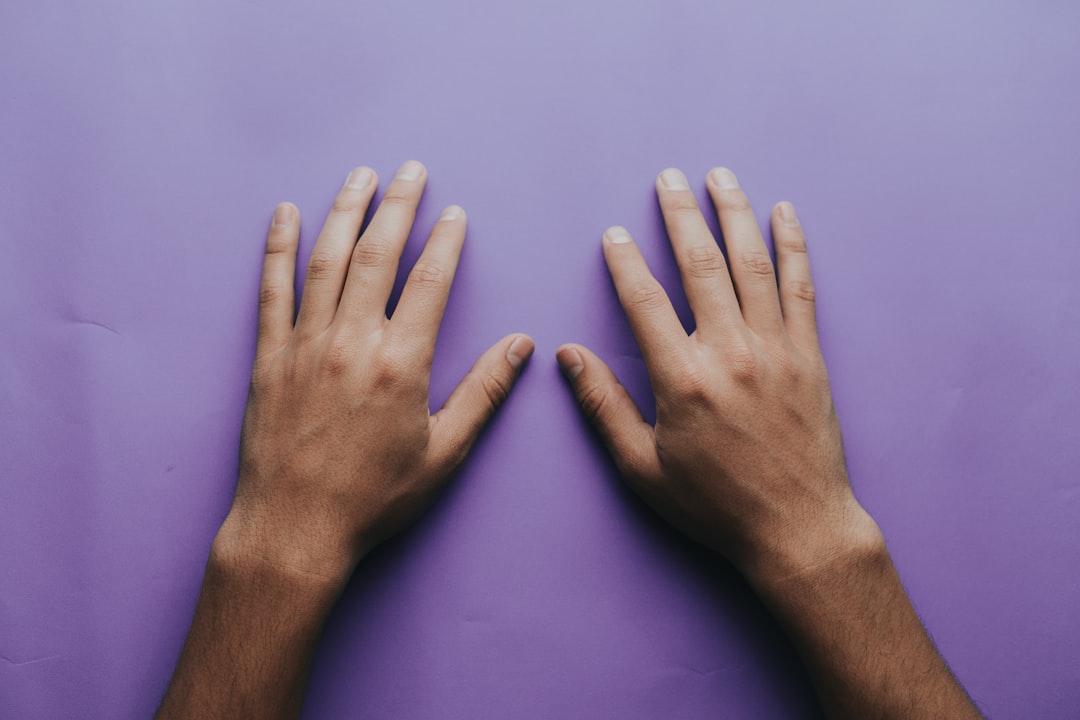 person showing both hands