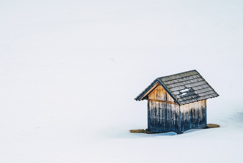 black wooden house