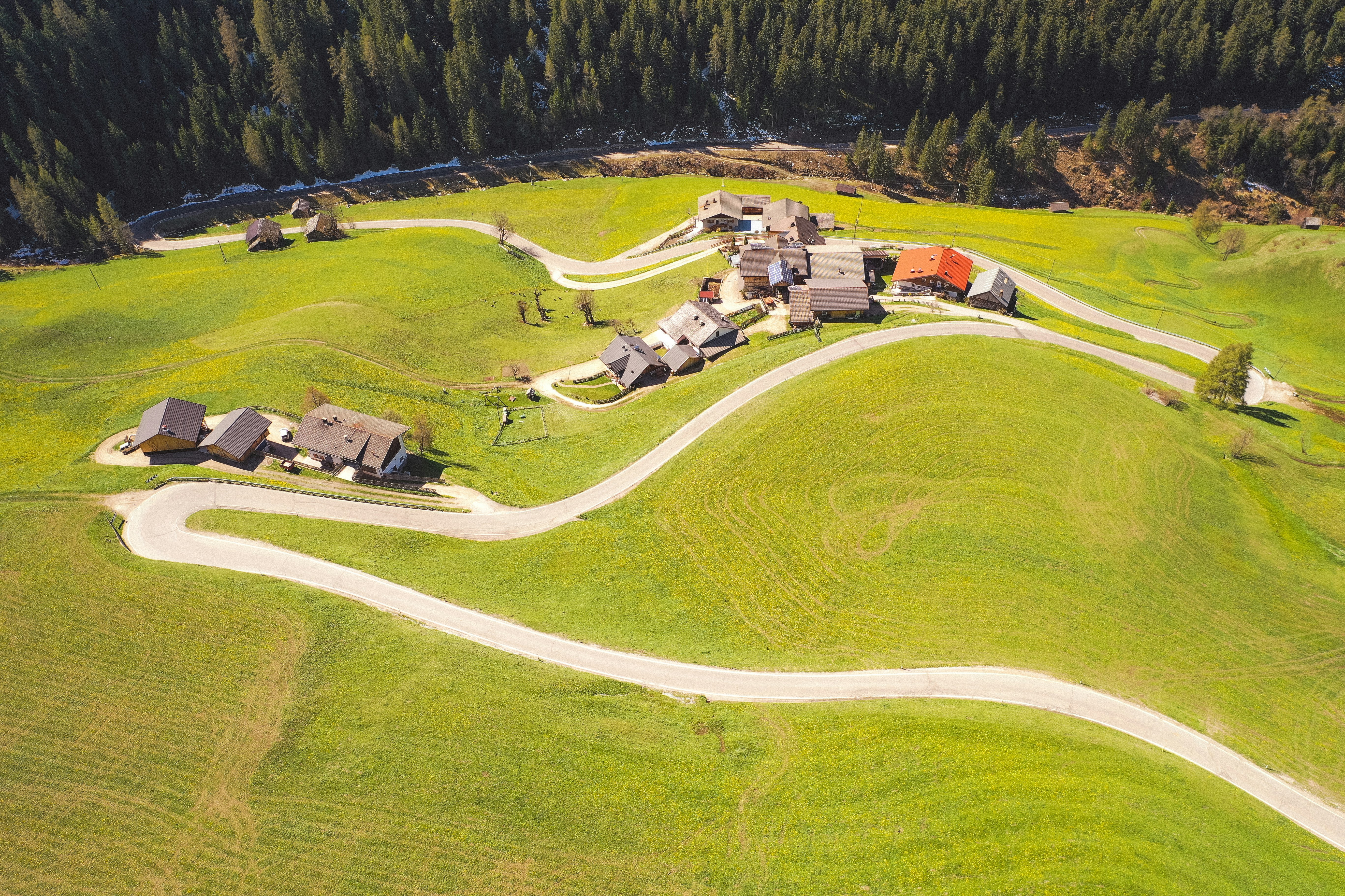 aerial photo of houses