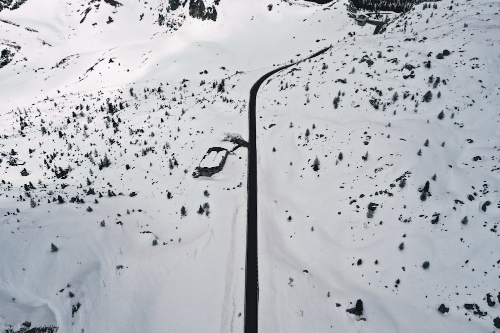 aerial view of highway