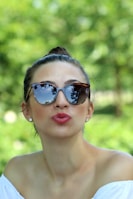 An influencer capturing engaging content in an outdoor setting.