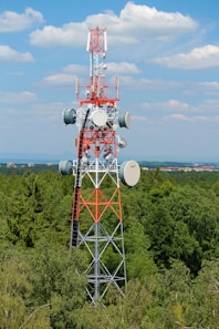 red and grey cell site