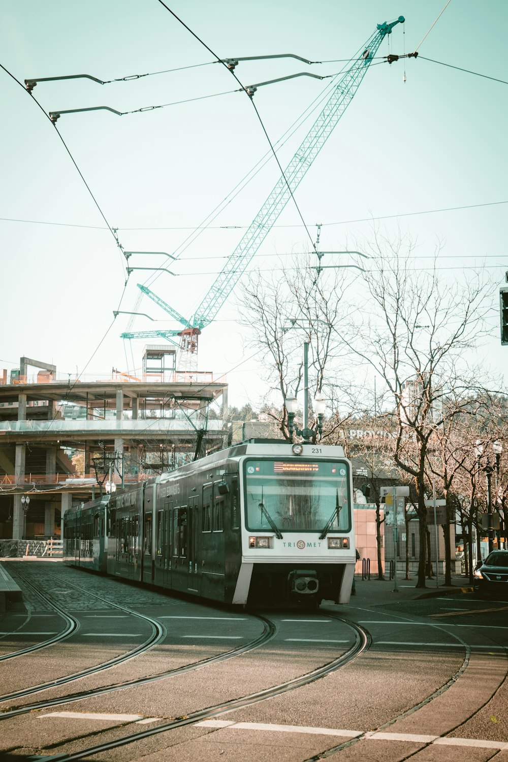 white train on focus photography