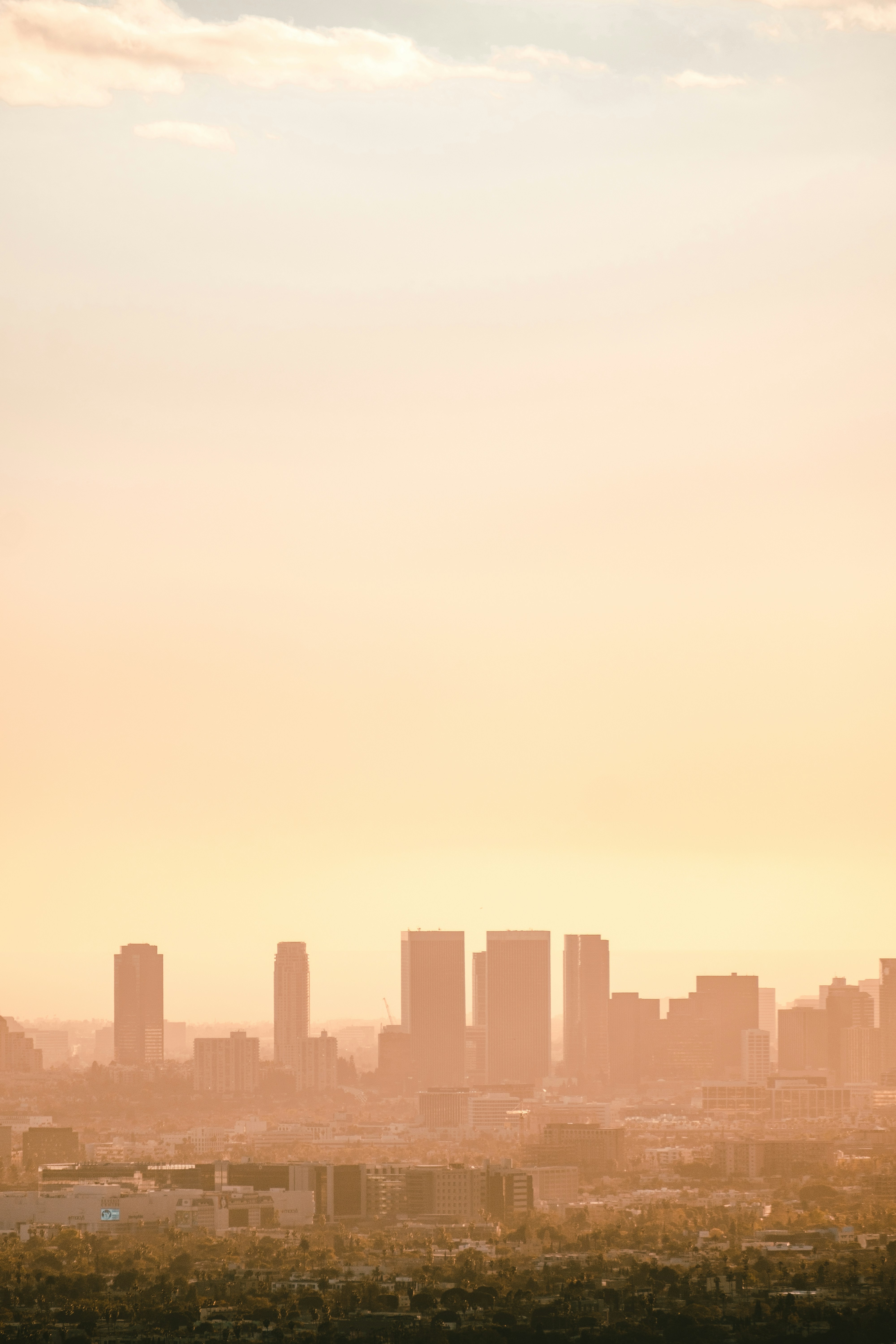 A sunset hitting Los Angeles will never get old. All the shades of orange and that hint of blue in the sky make for an incredible view.