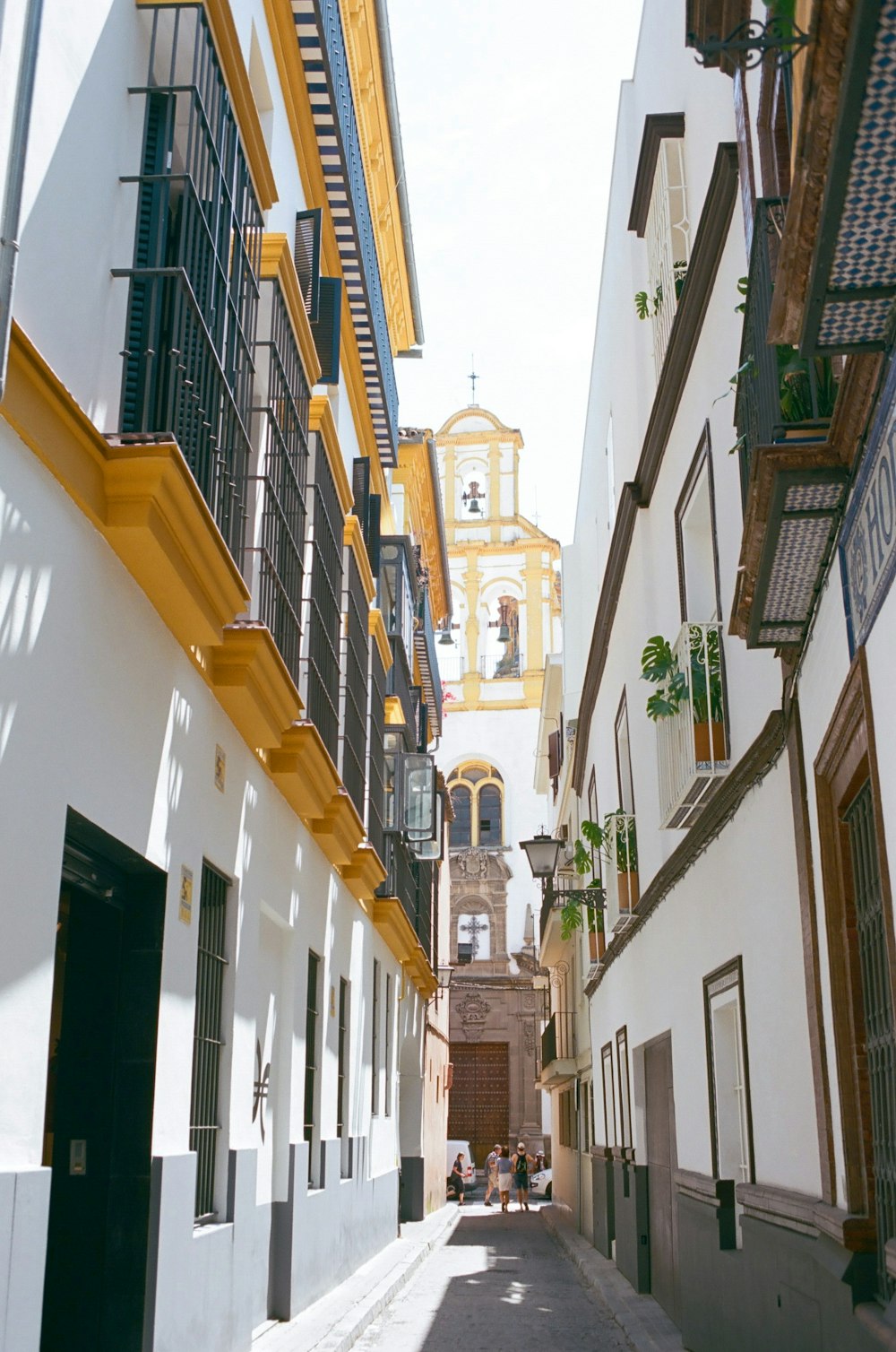 white and yellow concrete houses