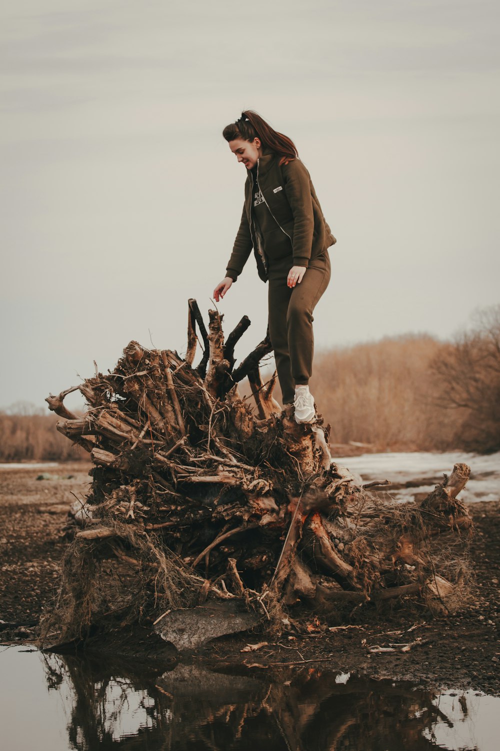 unknown person standing outdoors