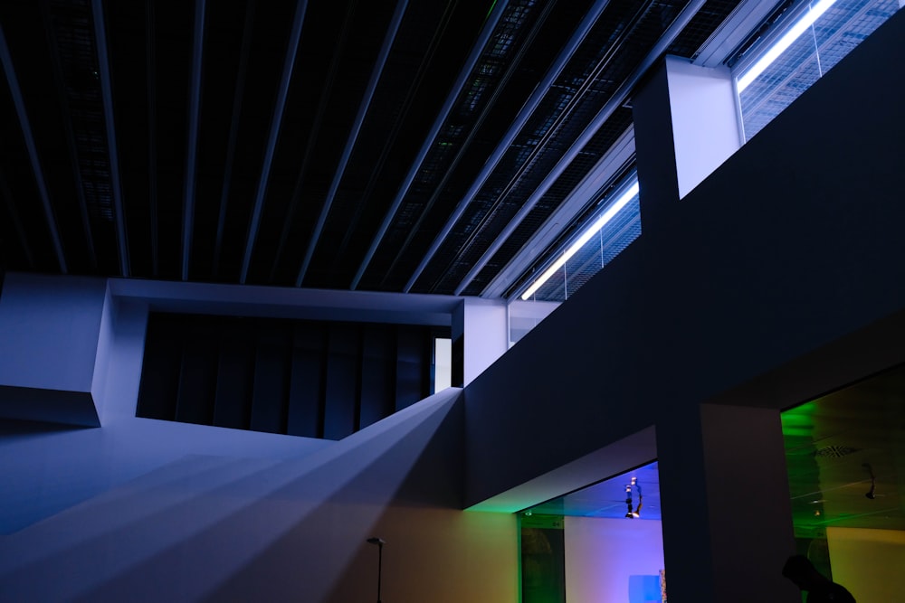 architectural photography of white and black house interior view