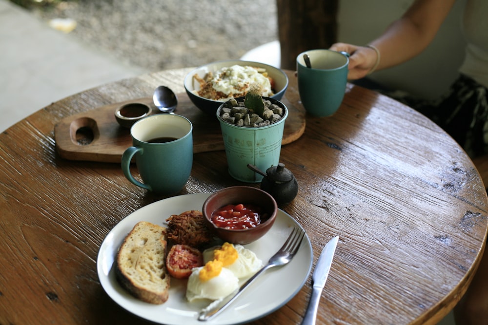 cooked egg with toasted bread