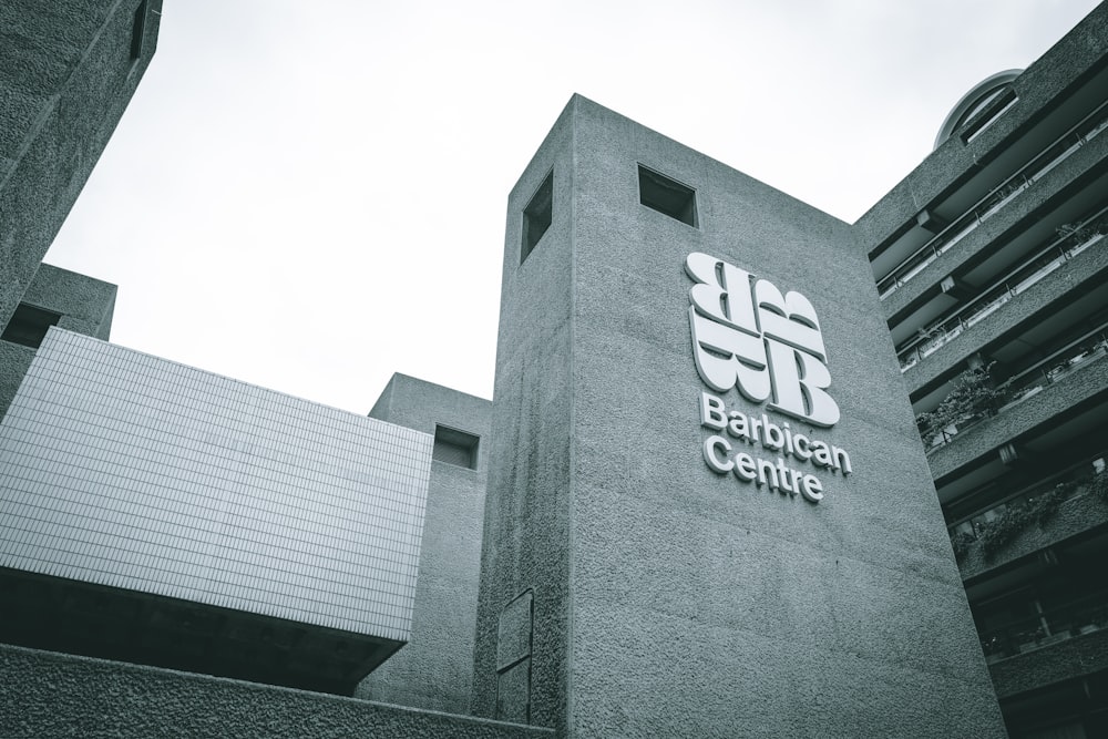 grayscale photography of Barbican Centre building