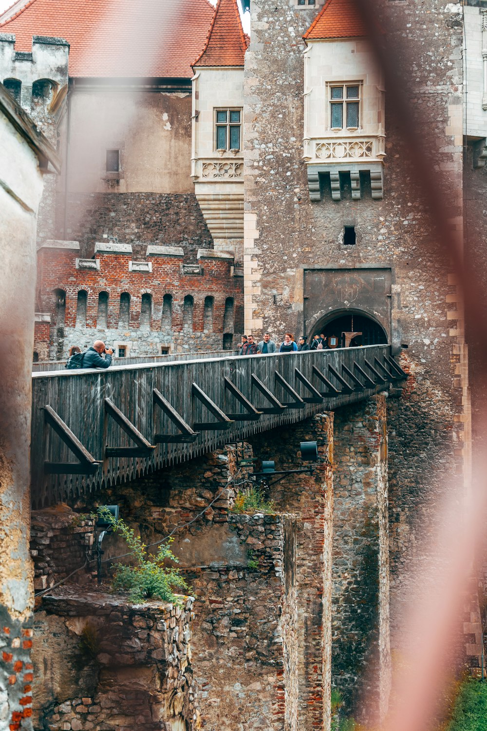 wooden bridge between castles