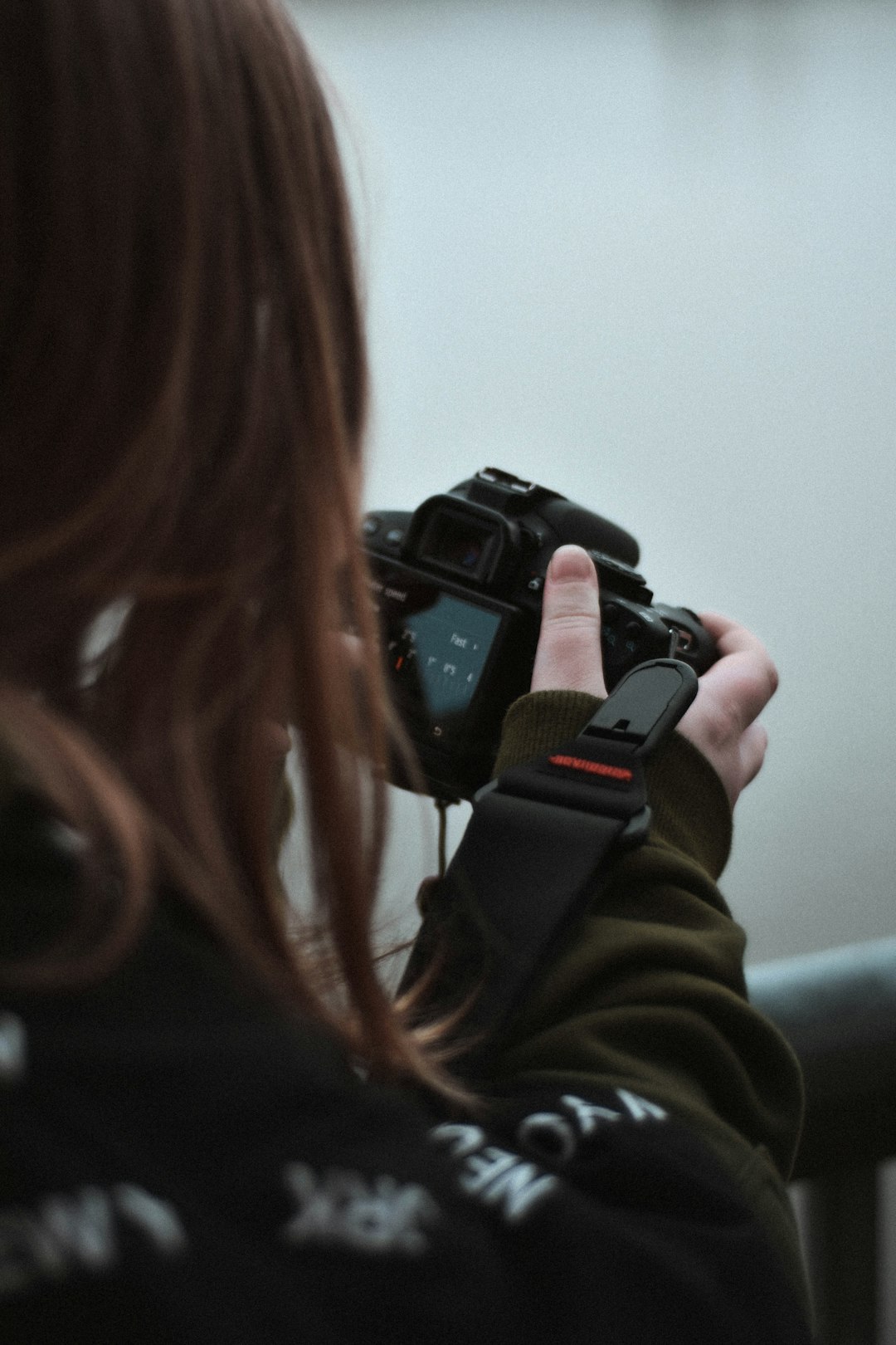 person holding camera