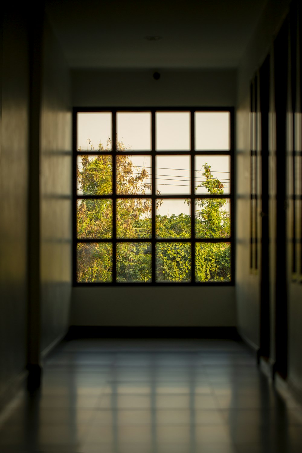 black framed window during daytime