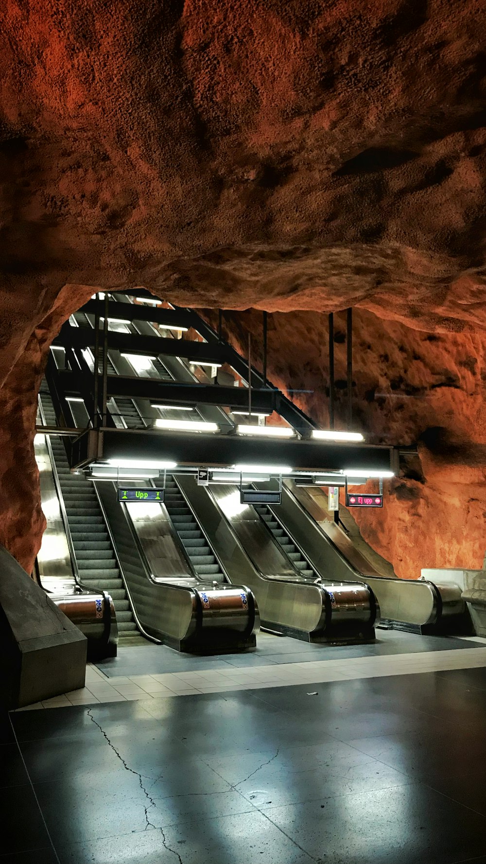 silver escalator undergroud