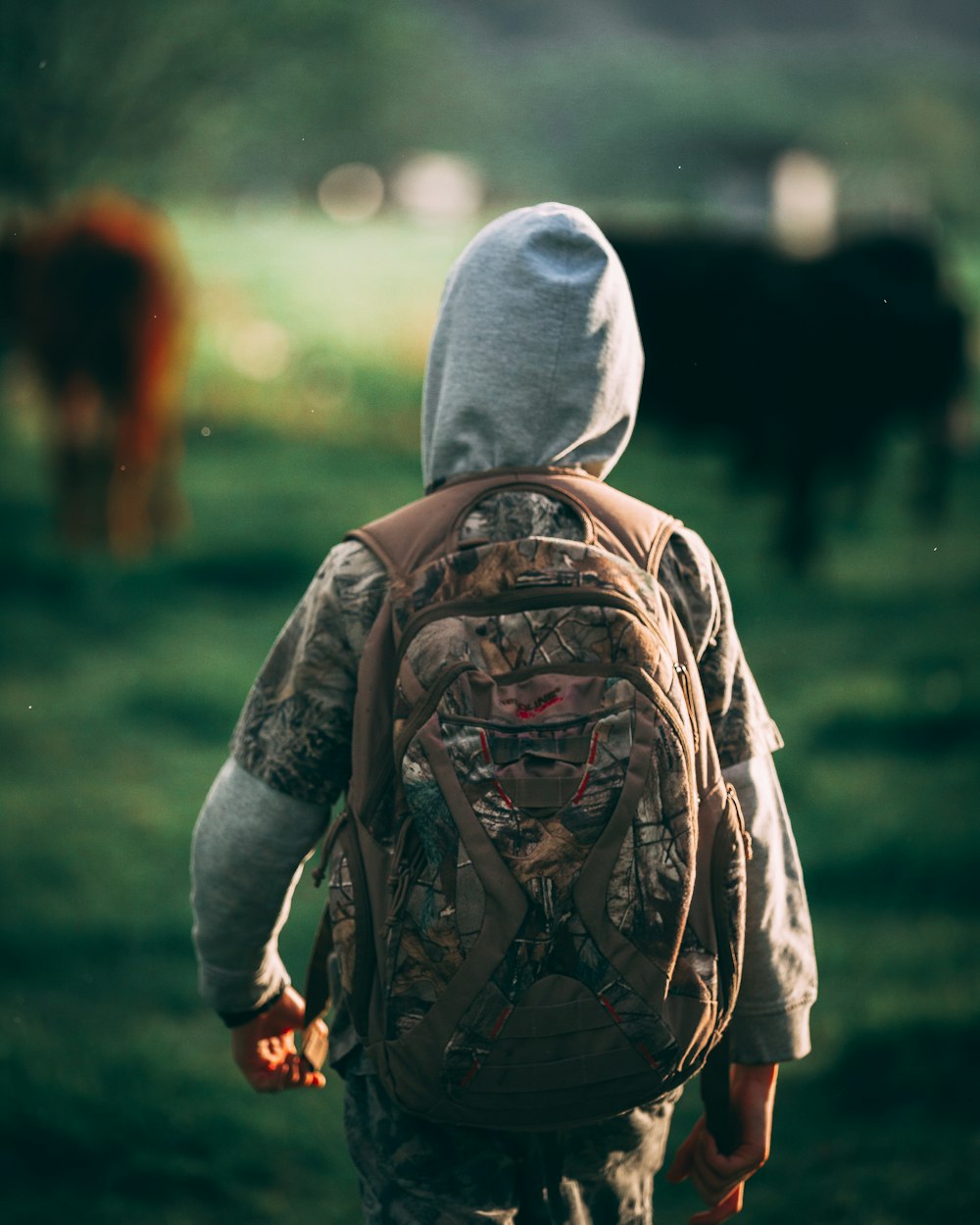 person wearing backpack