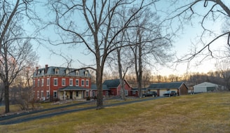 red and black house