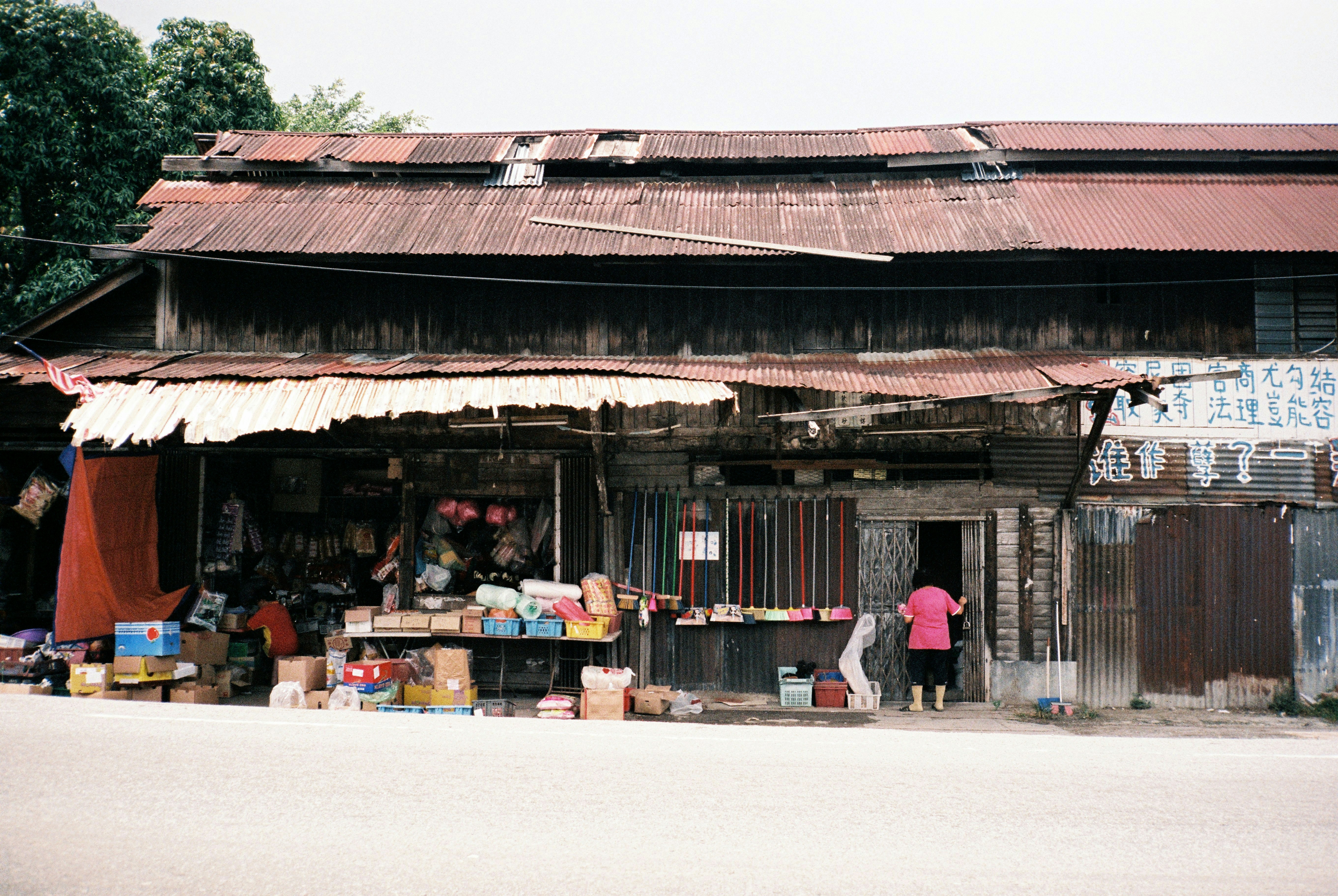 architectural photography of brown house
