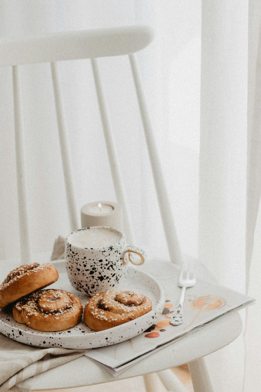 bread on white tray