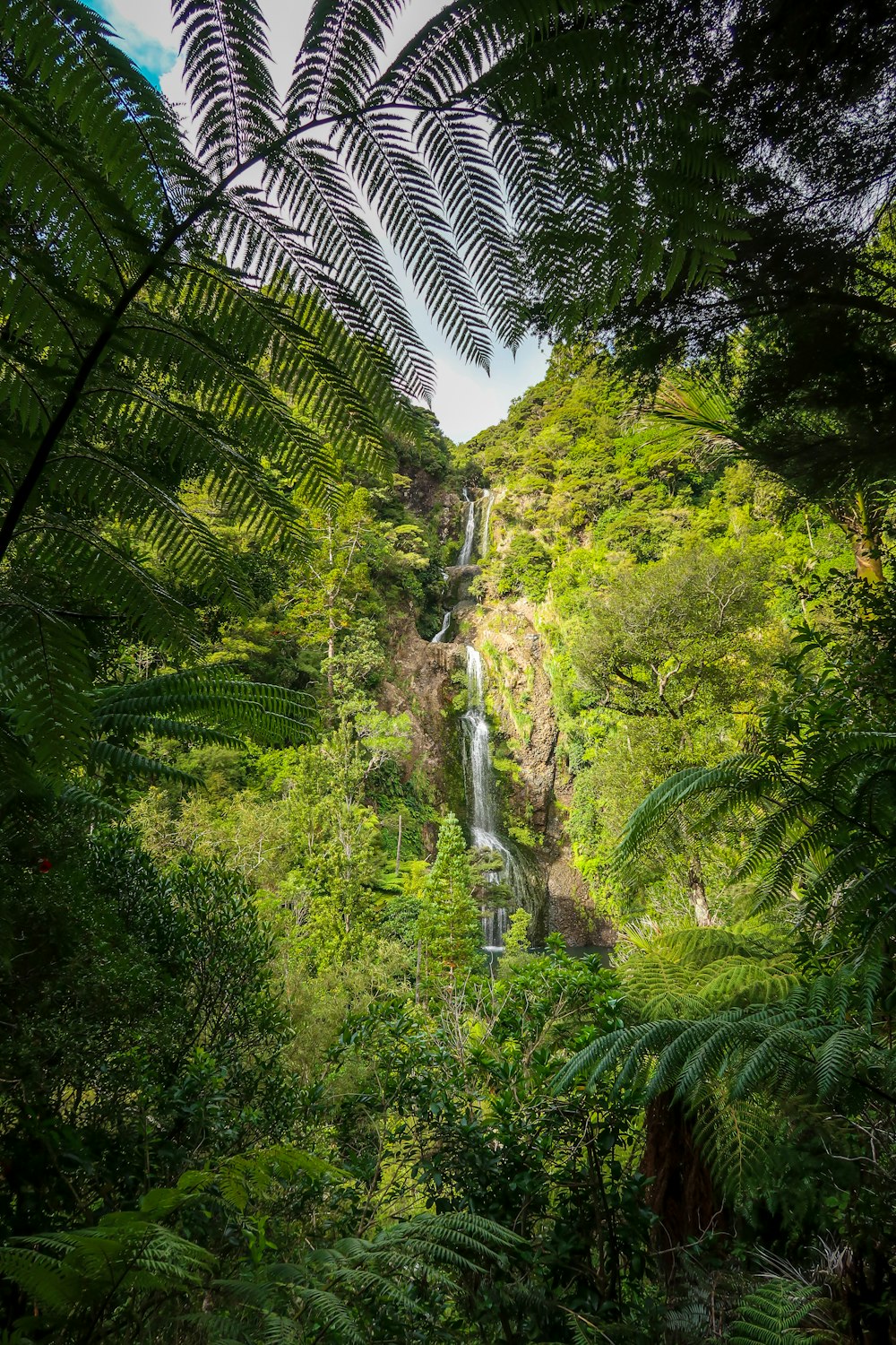 landscape photo of waterfalls