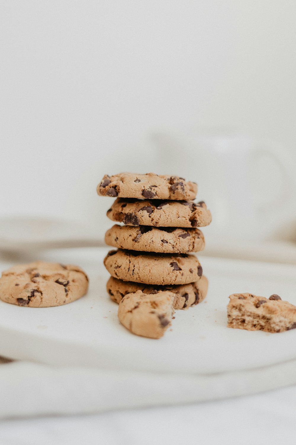 pilha de biscoitos de chocolate