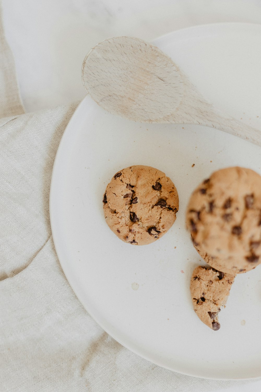 cookies on plate with spatula