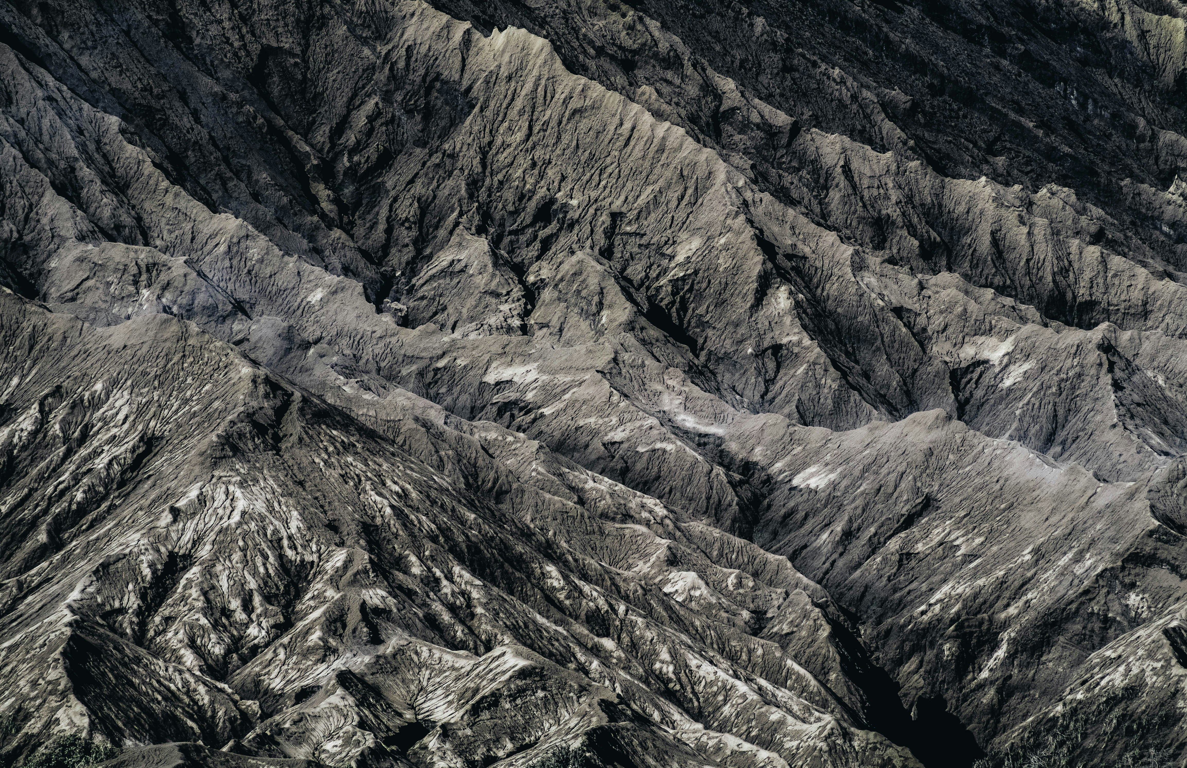 grayscale photo of mountain