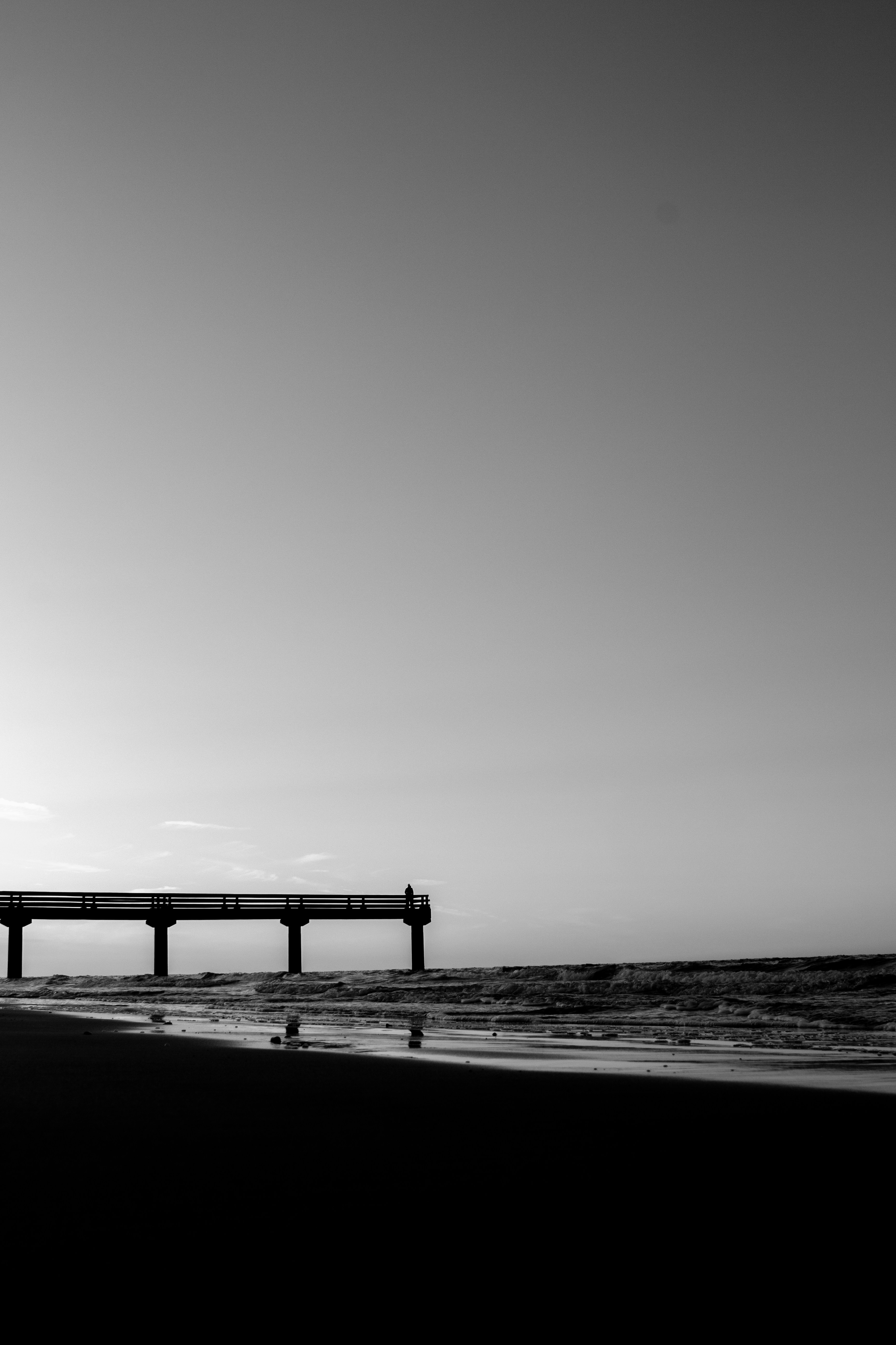 silhouette of bridge