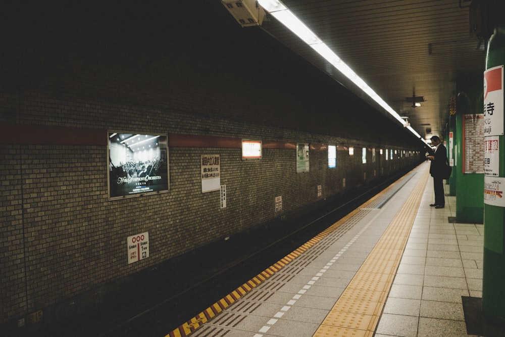 man near wall