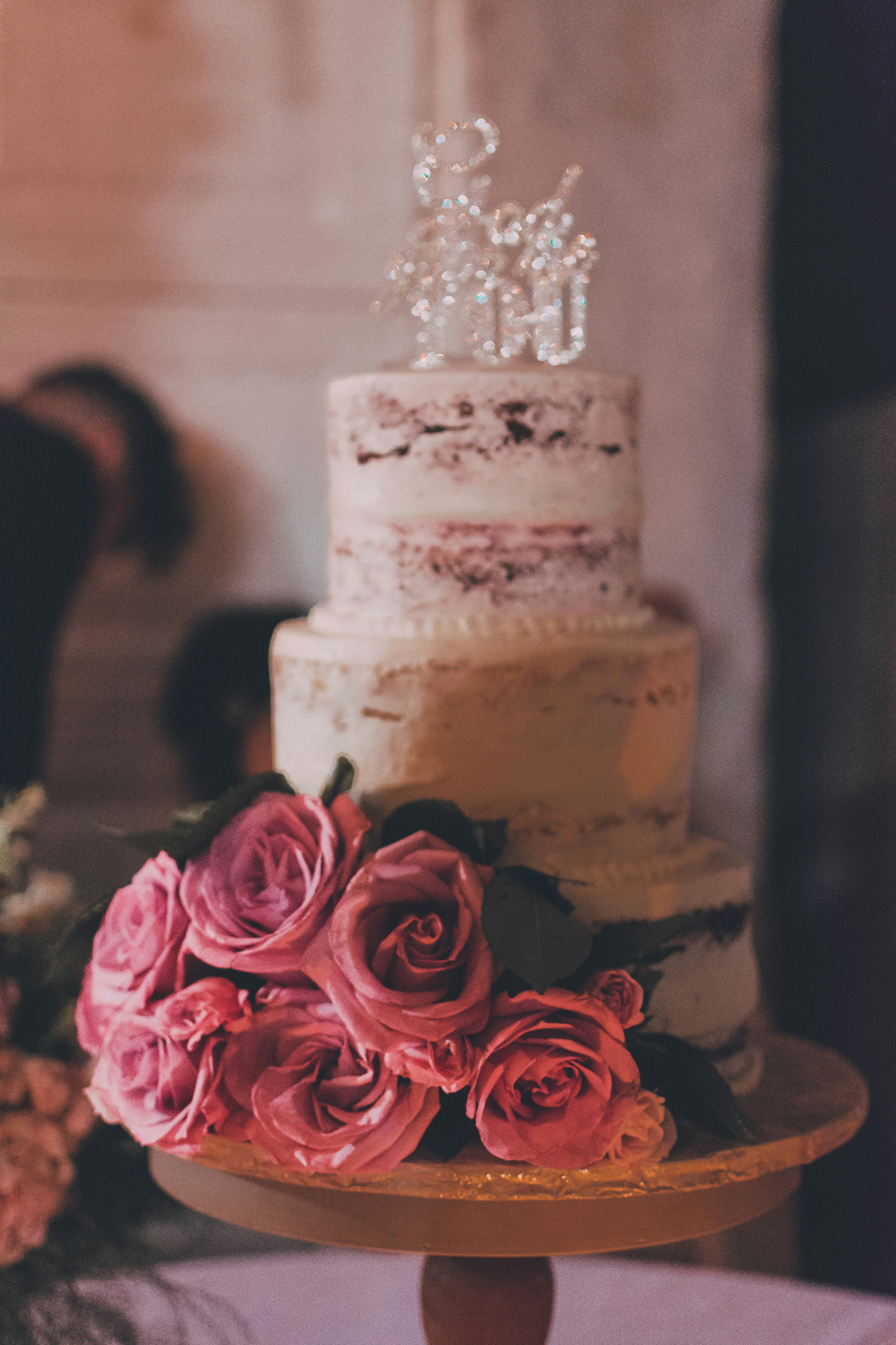 Wedding Cake With Flower