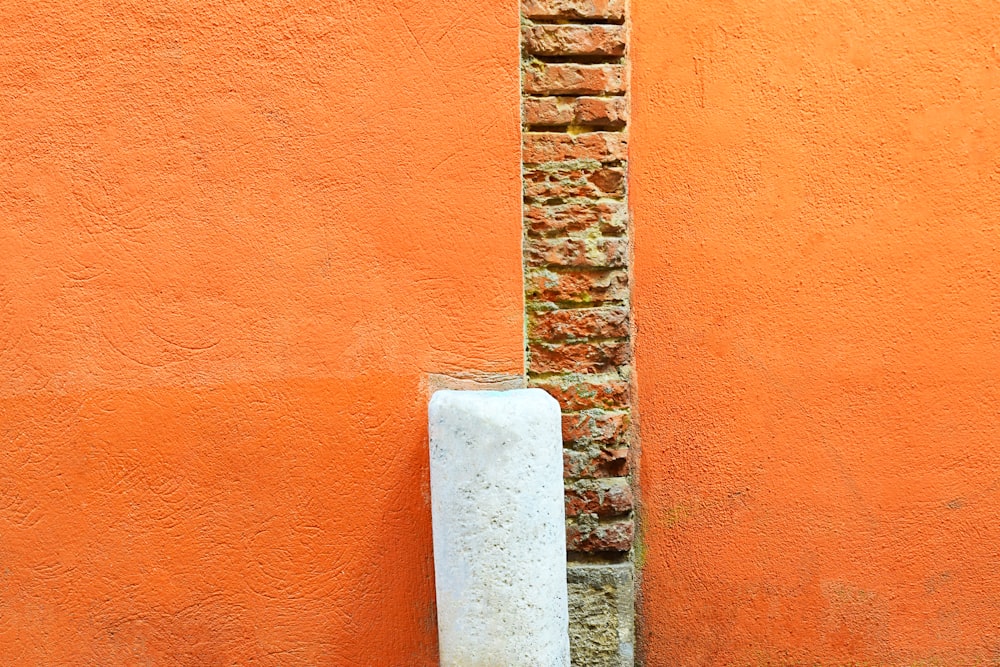 orange concrete wall