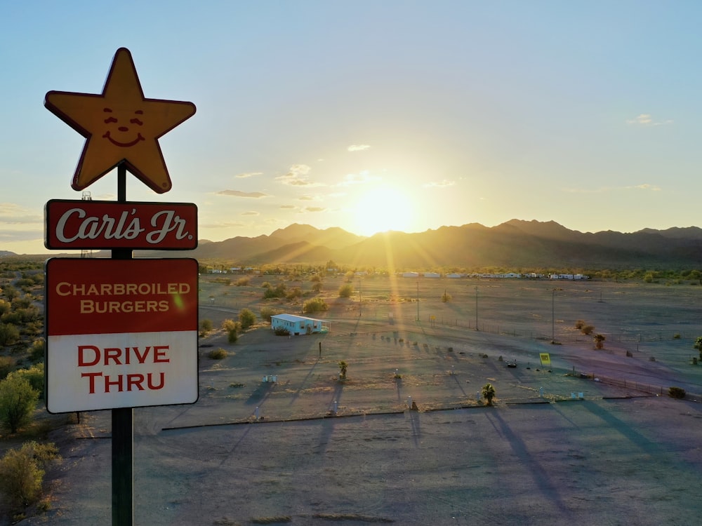 red road sign