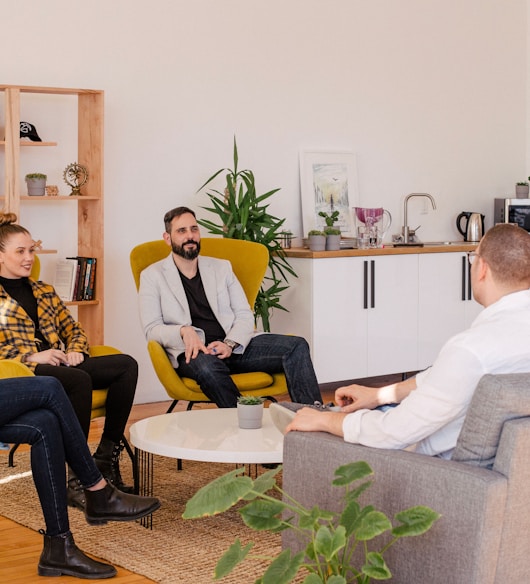 people seated in living room