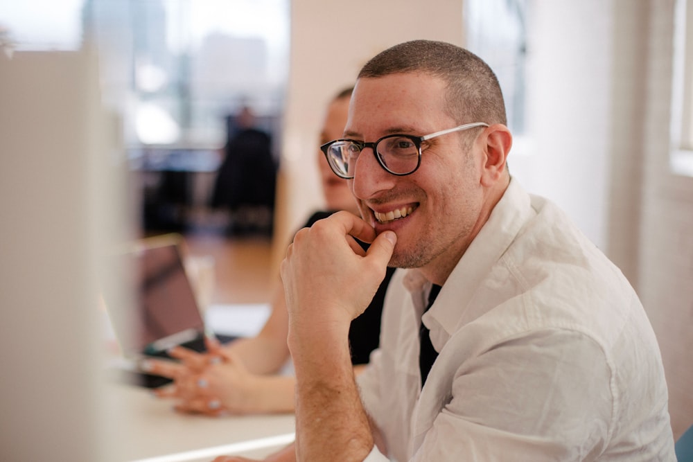 man smiling in room