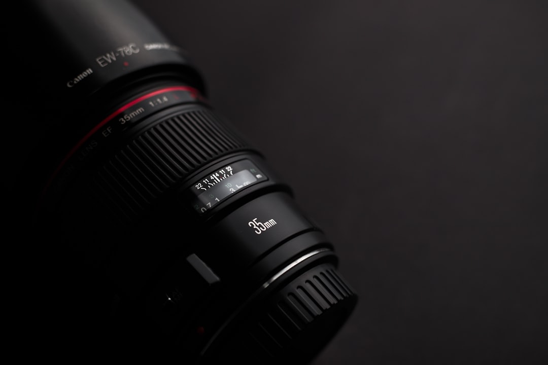 black camera lens close-up photography